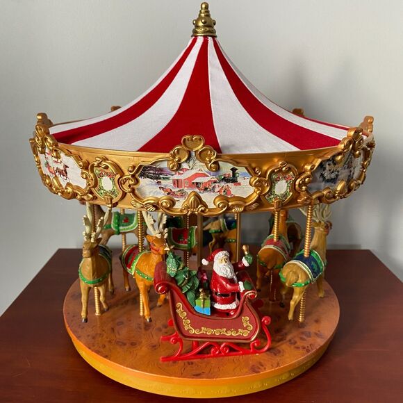 Mr. Christmas Animated and Musical Very Merry Carousel, WORKS, Plays, LED Lights